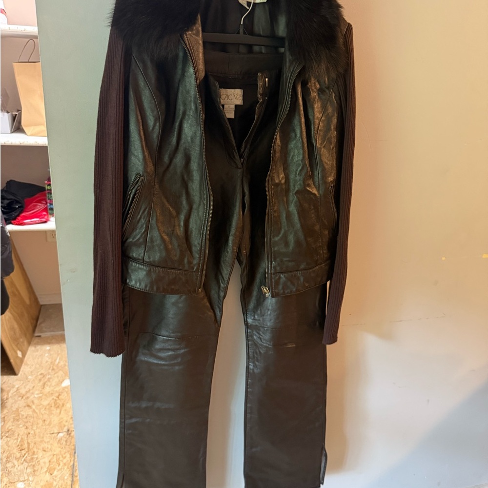 Cache Brown Leather Jacket Timeless Style - image 1